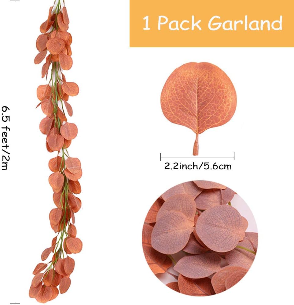 Kalolary 65 Feet Artificial Eucalyptus Garland