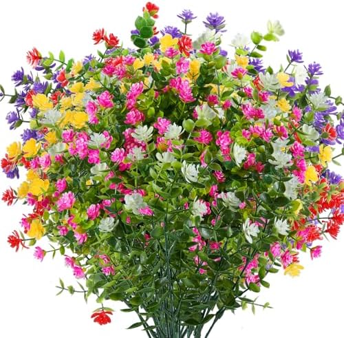 24PCS Artificial Eucalyptus Plants UV Resistant for Wedding Decor