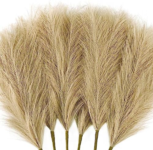 6 PCS Faux Pampas Grass for Boho Decor