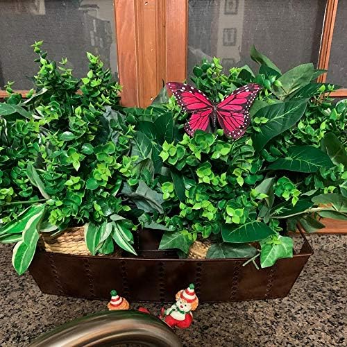 ArtBloom 12 Bundles UV Resistant Artificial Boxwood Flowers