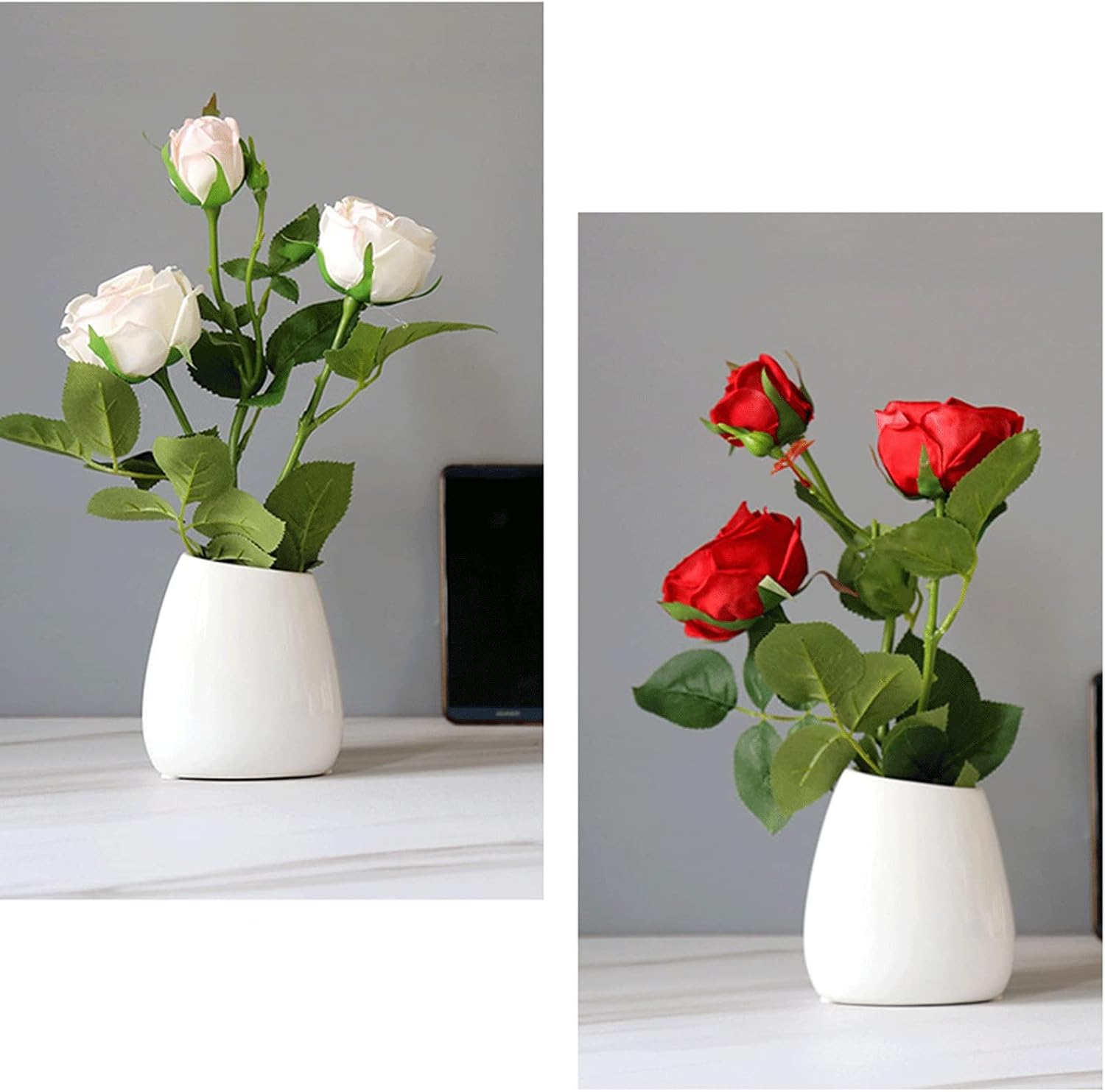 GaRcan Artificial Flowers Rose Arrangement in Vase