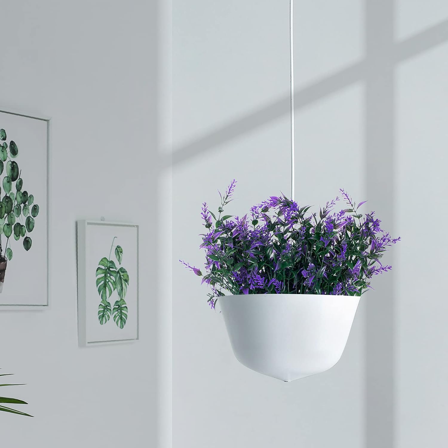 Herfate 20 Bundle Fake Lavender Flowers UV Resistant Hanging Decor