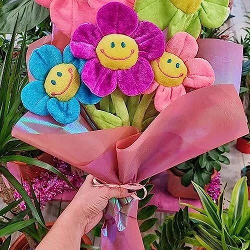 KWAGOCAR 8 Pack Artificial Plush Flowers Curtain Tiebacks