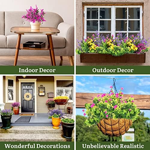 Hoteam 24 Bundle Artificial Flowers for Decor
