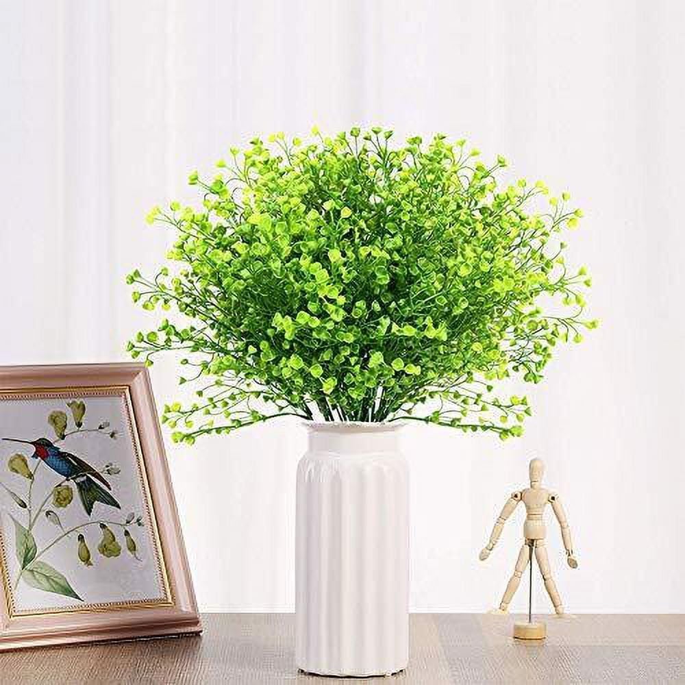 8 Pack Artificial Bell Willow Shrubs UV Resistant Fake Plants