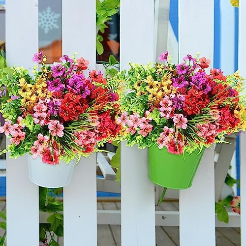 Zeyune 56 Piece Artificial Flowers for Outdoor Decor