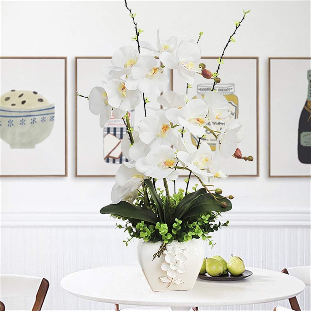 Real Touch Artificial Orchid Flowers for Home Office Decor