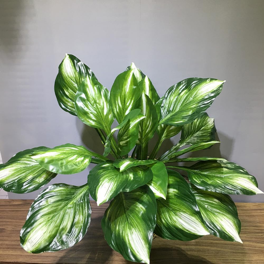 4 Packs Halcyon Hosta Artificial Plants 19 Inch Decor