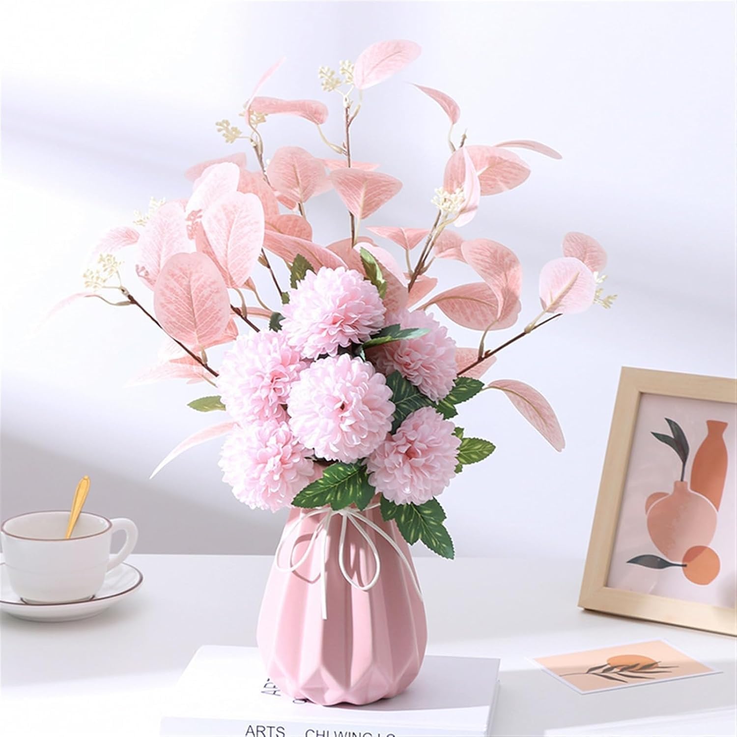 Artificial Flowers Silk White Bridal Wedding Anemone Bouquet Home Decor