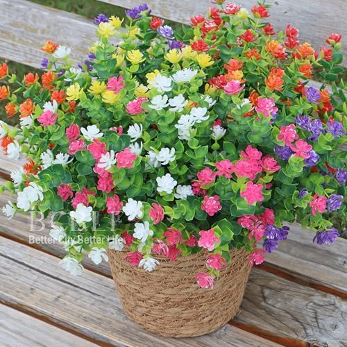 12 Bundle Artificial Flowers for Outdoor Use
