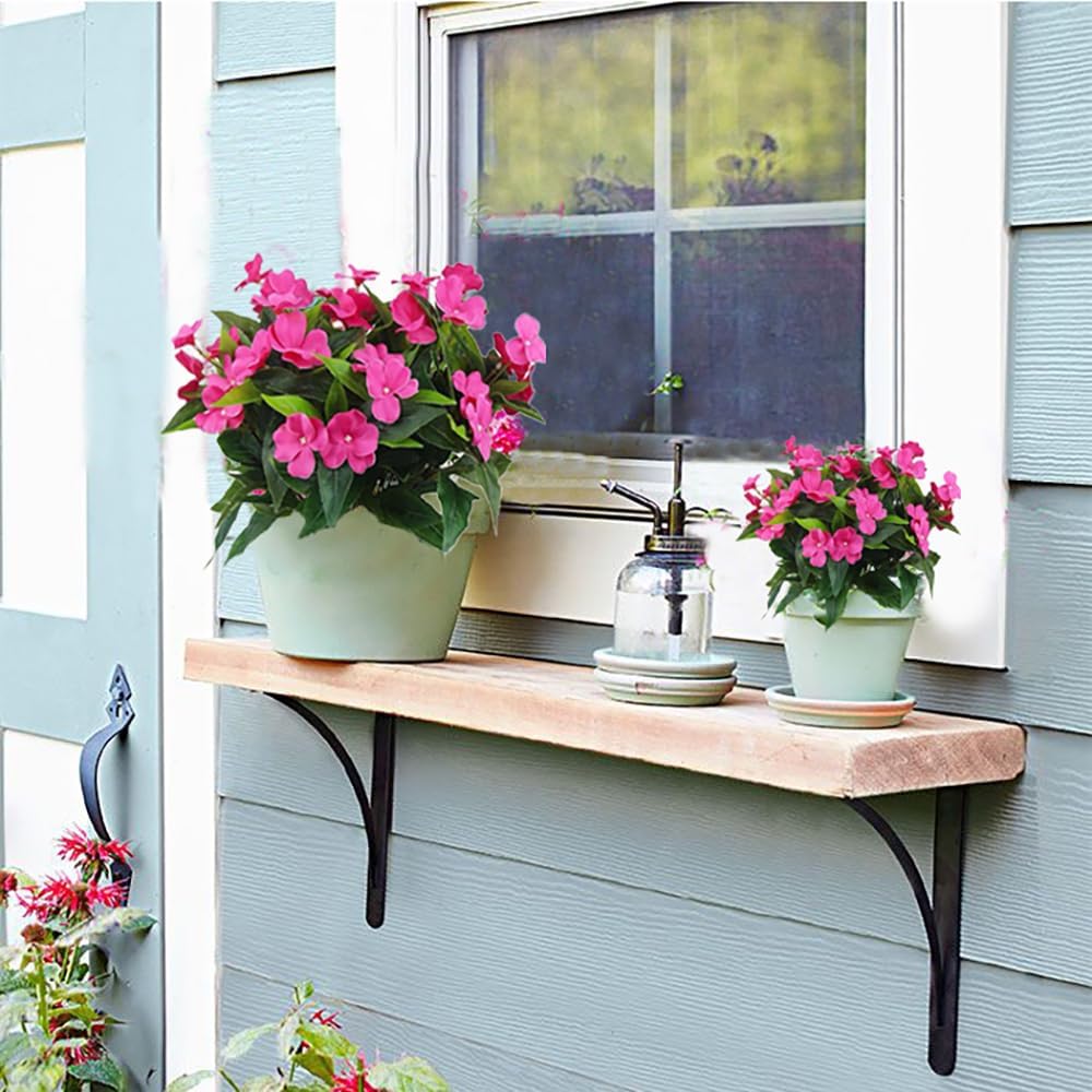 FERIAL Artificial Impatiens Bouquet for Outdoor Garden Decor