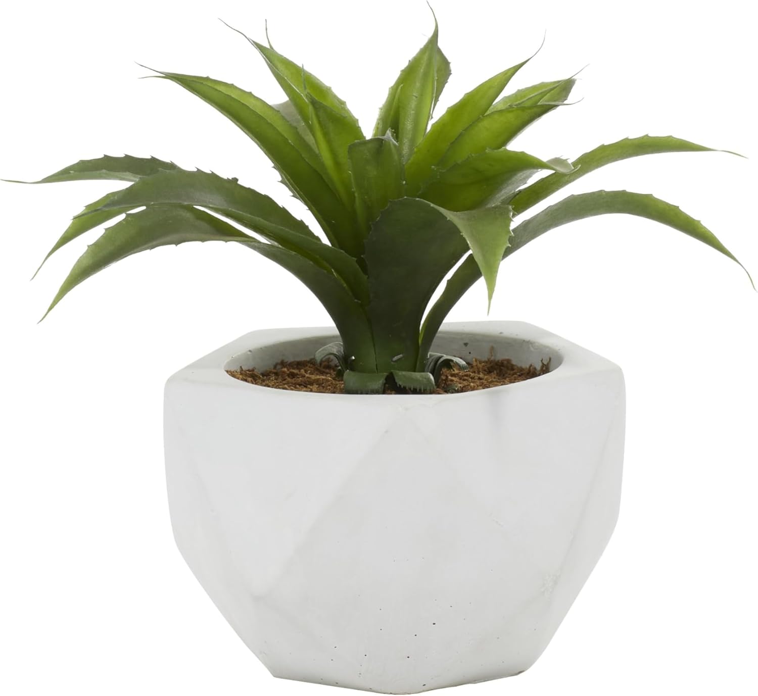 Deco 79 Artificial Agave Plant with White Ceramic Pot