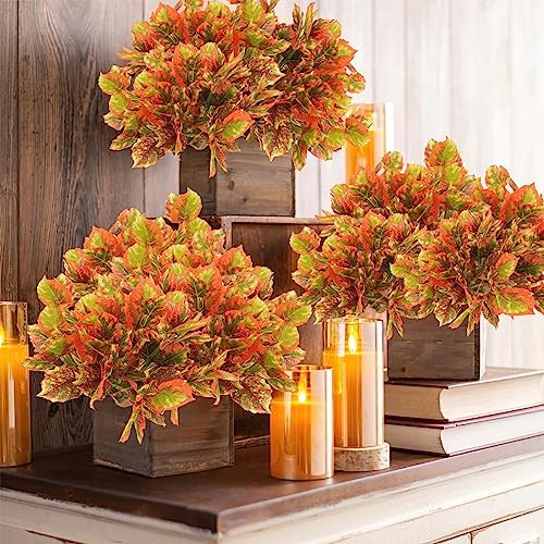 Bincy 12Pack Artificial Maple Leaves for Autumn Decor