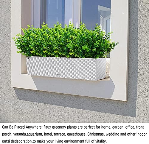 XLFAQXM Artificial Plants 8 Pack UV Resistant