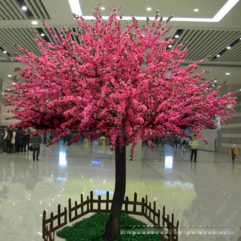 TBJEN Simulation Peach Blossom Tree - Durable Artificial Flower Bonsai