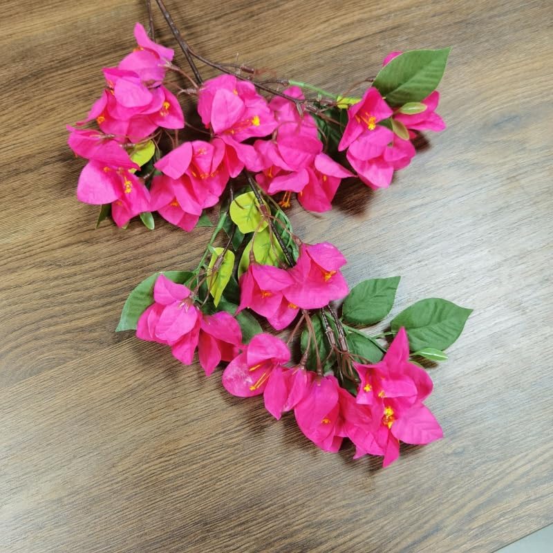 3 Piece Bougainvillea Artificial Flowers with Stems Magenta