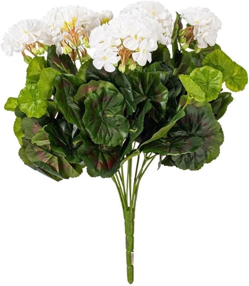 Vickerman 175 Inch Artificial White Geranium Bush