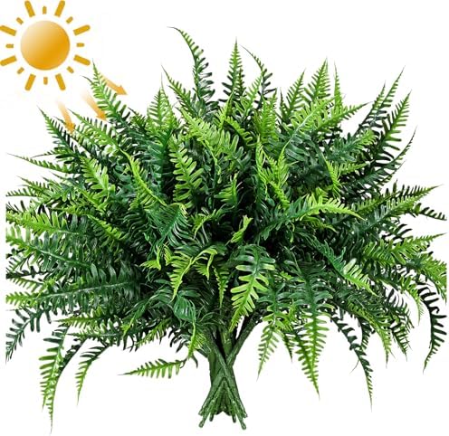 Alyptus UV Resistant Artificial Ferns 16 Bundles