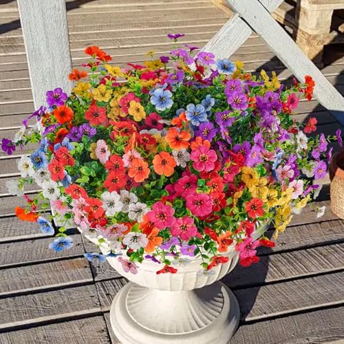 Agusbagli 72 Bundle Artificial Flowers UV Resistant