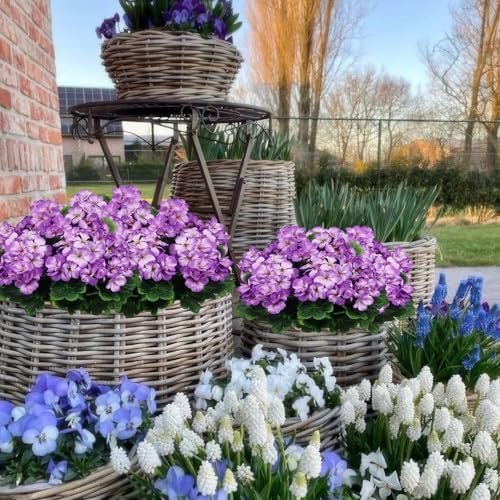 2 Pcs Artificial Geraniums for Outdoor Decor