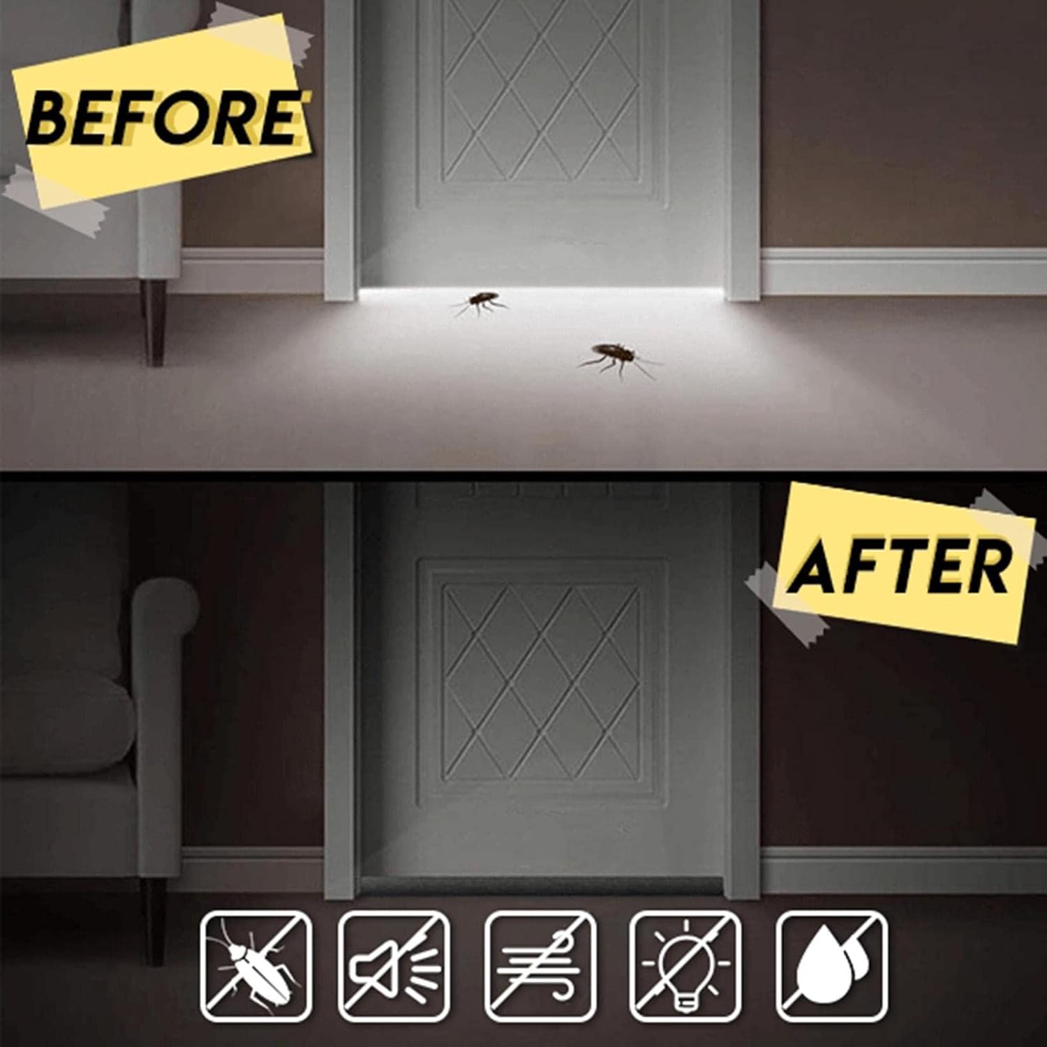 Kumprohu Under Door Draft Stopper for Doors