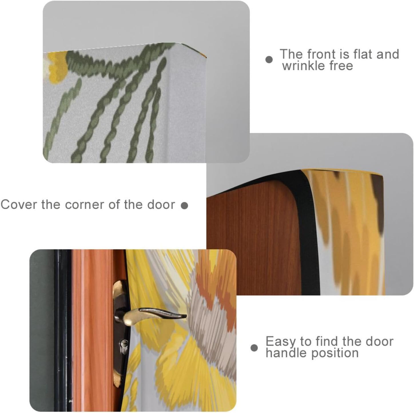 Susiyo Yellow Wildflowers Daisies Halloween Door Cover