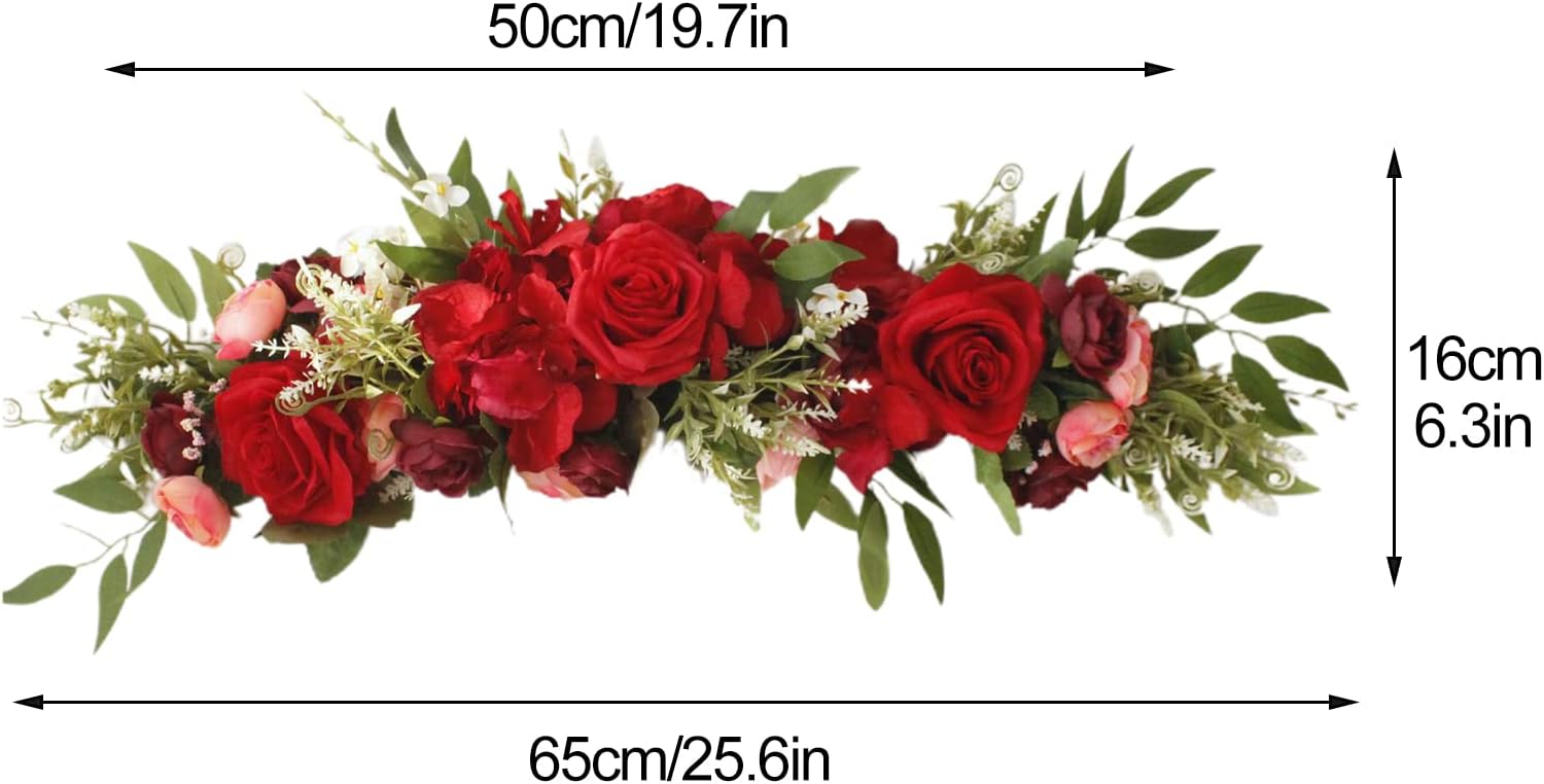 Pink Rose Wedding Arch Flowers with Greenery