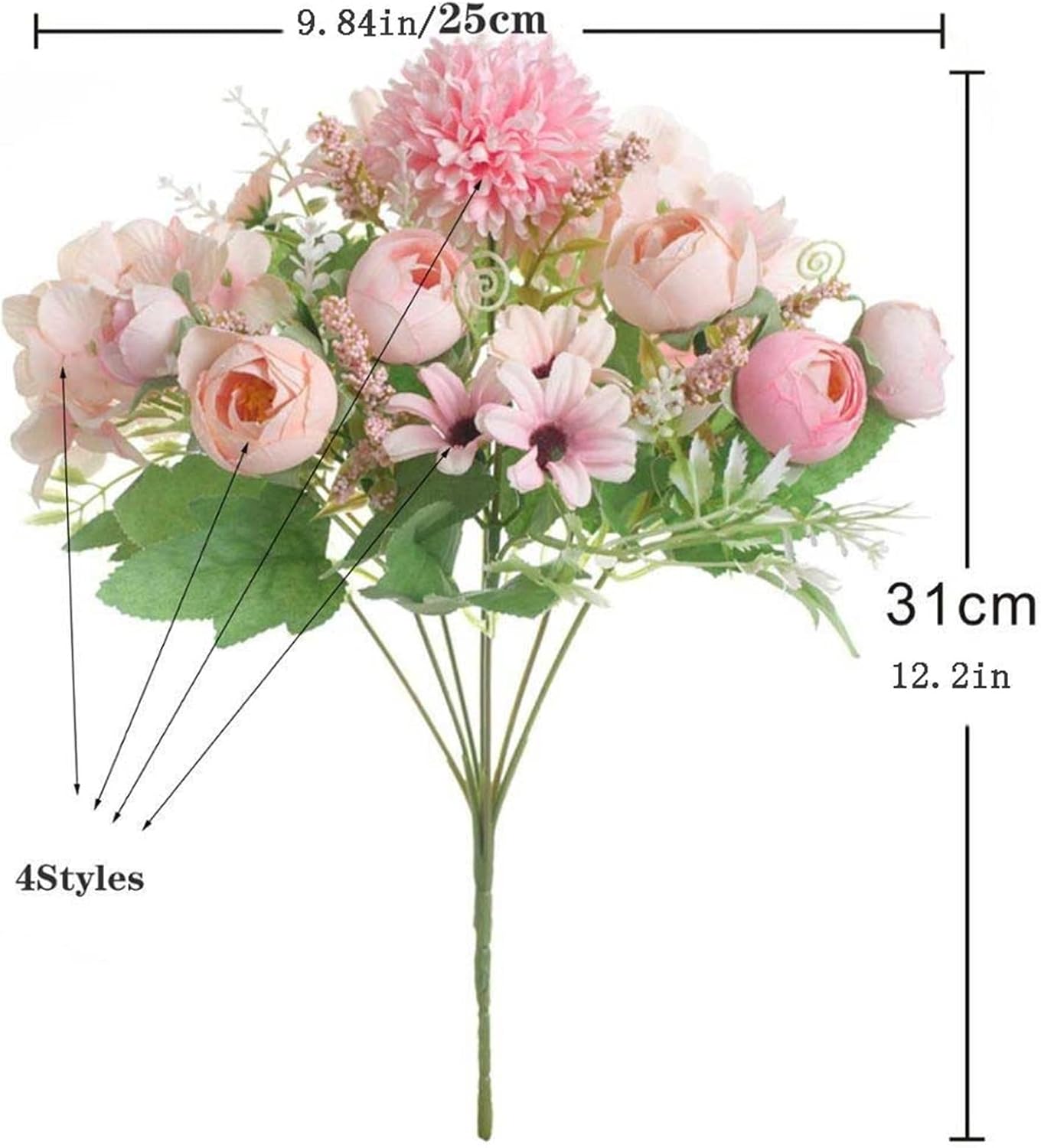 GaRcan Artificial Flowers with Pots 1pc Mixed Set