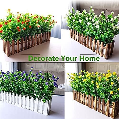 6 Bundles Artificial Fall Flowers Yellow UV Resistant