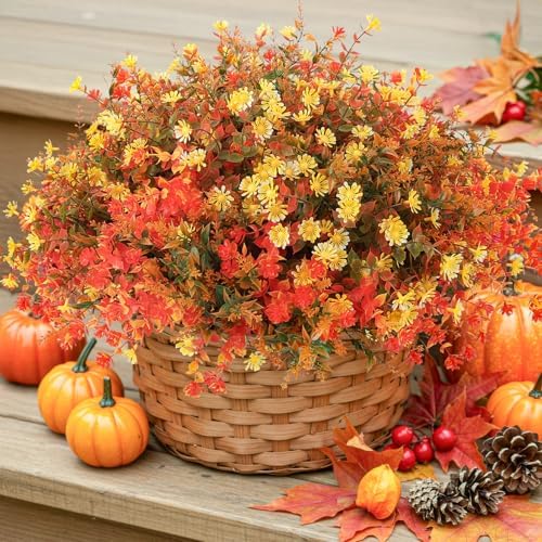 MACTING Fall Artificial Flowers for Outdoor Decor