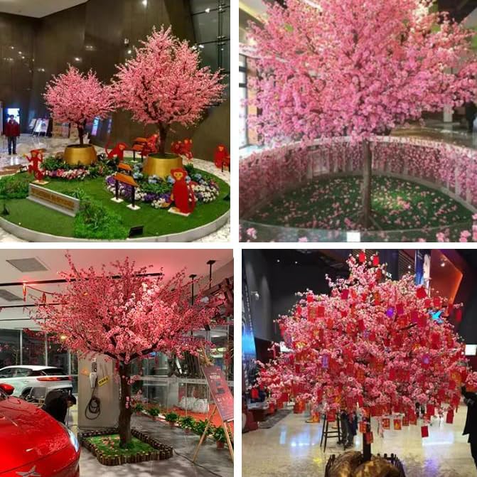 Artificial Pink Peach Blossom Tree 1mx08m