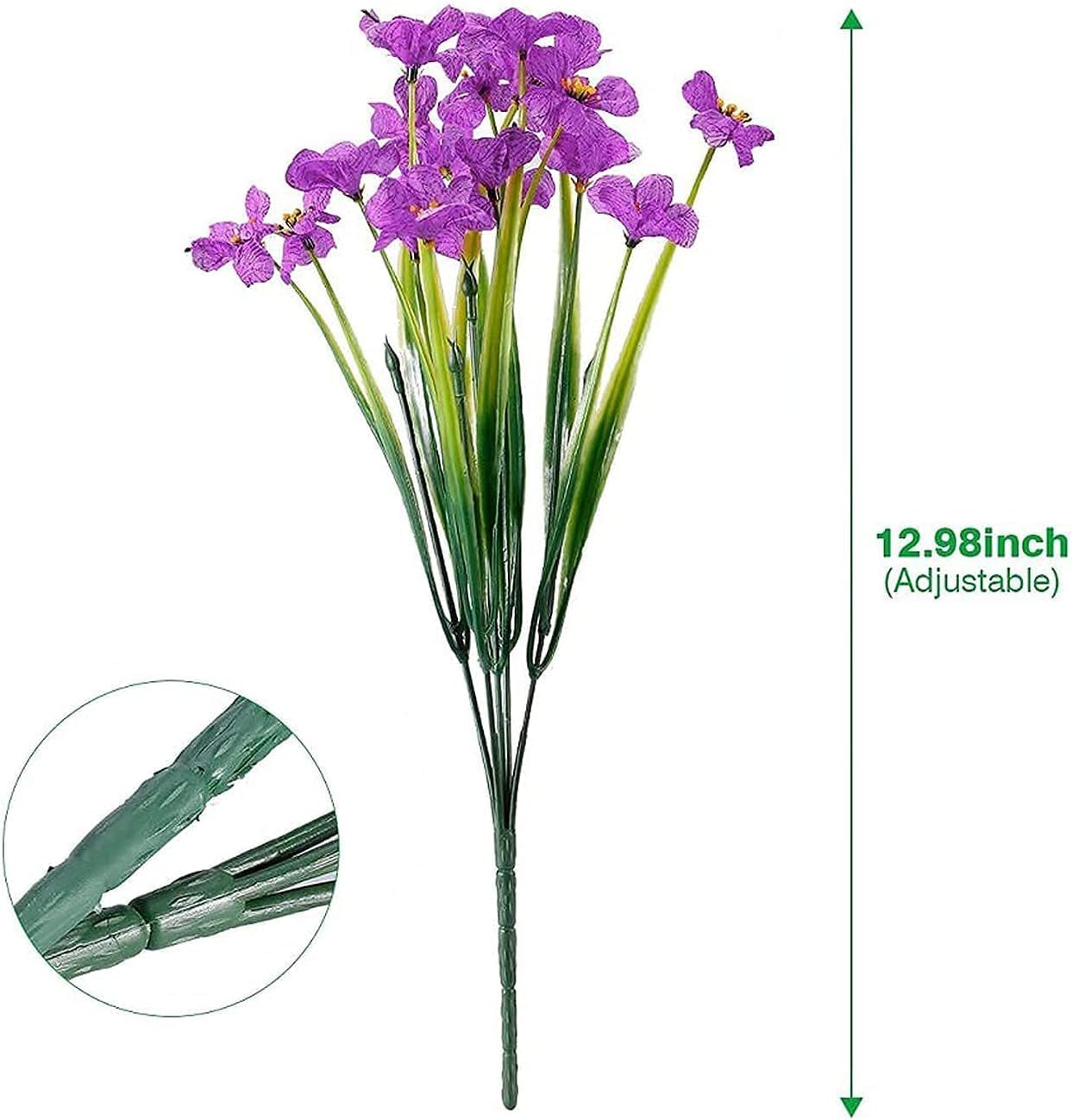 20 Bundles Artificial Flowers for Outdoor Decor 1