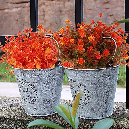 RECUTMS Artificial Fall Flowers 8 Bundles with Maple Garland