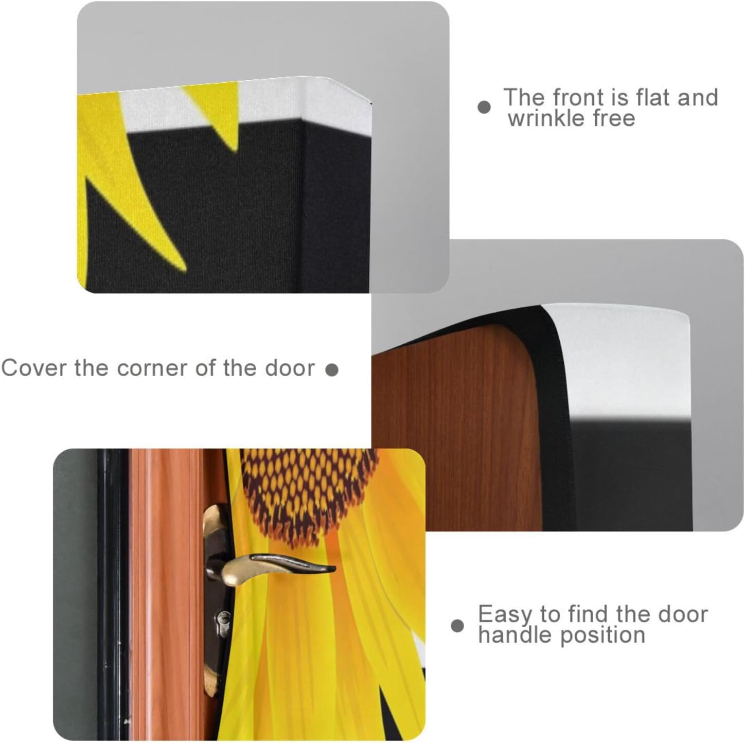 Susiyo Sunflowers Halloween Door Cover 32x79 In