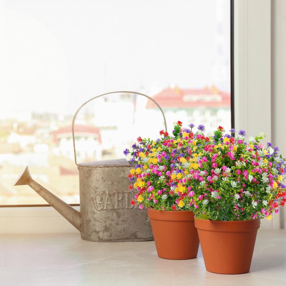 24PCS Artificial Eucalyptus Plants UV Resistant for Wedding Decor