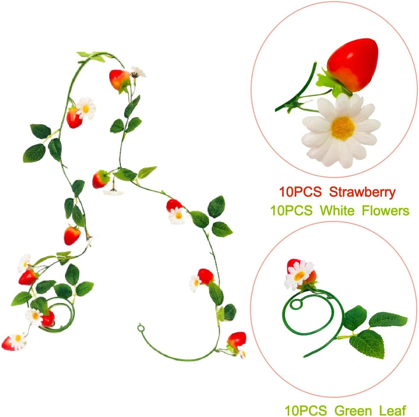 Artificial Strawberry Flower Vine Garland Wedding Decor