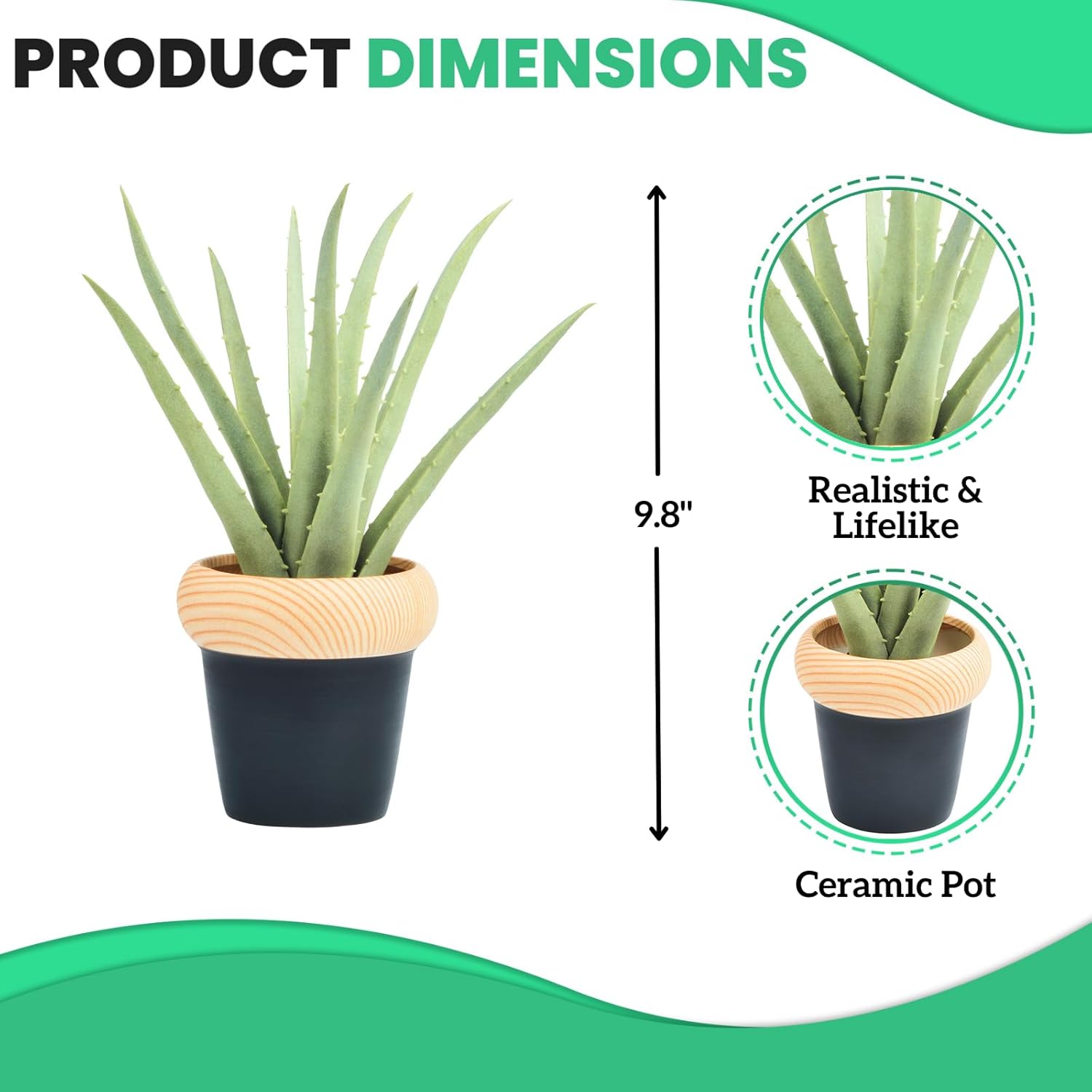 Artificial Agave Plant in Decorative Pot