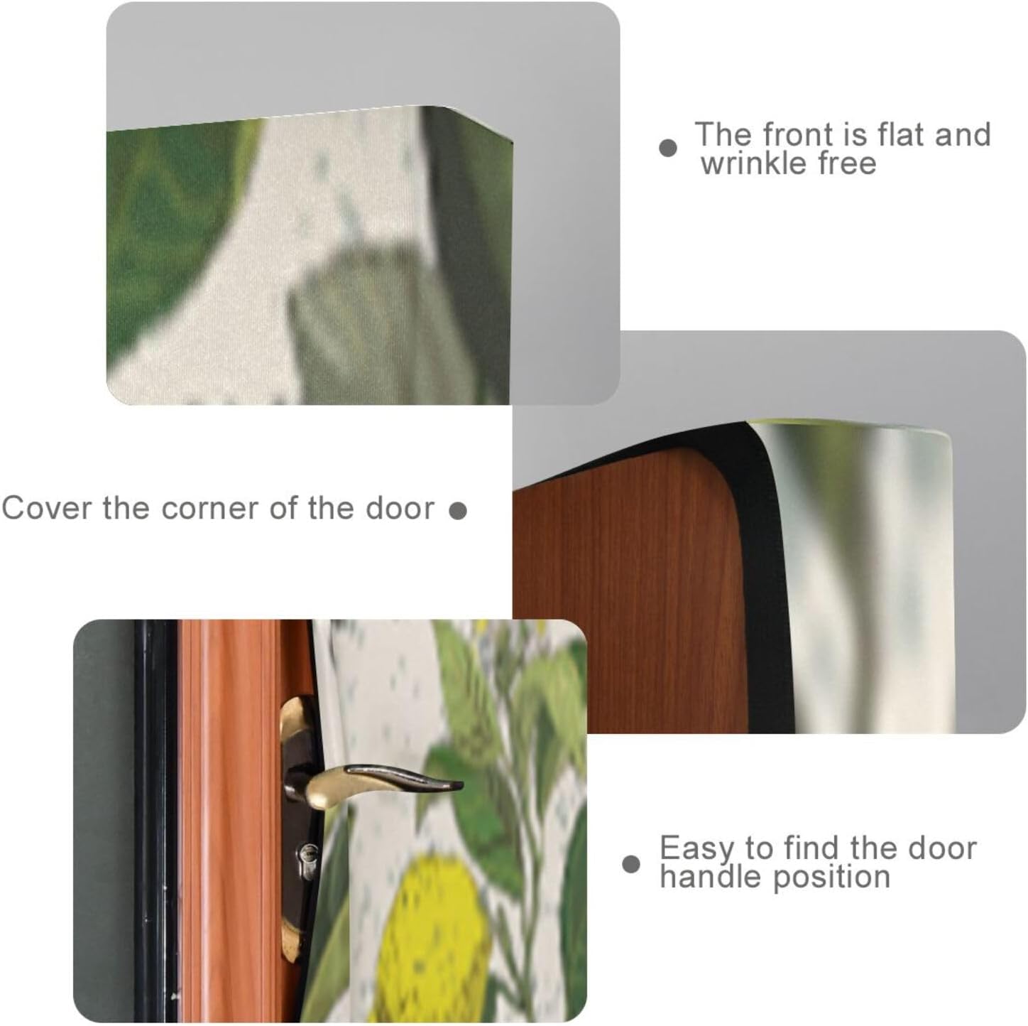 Susiyo Flower Leaves Lemon Halloween Door Cover