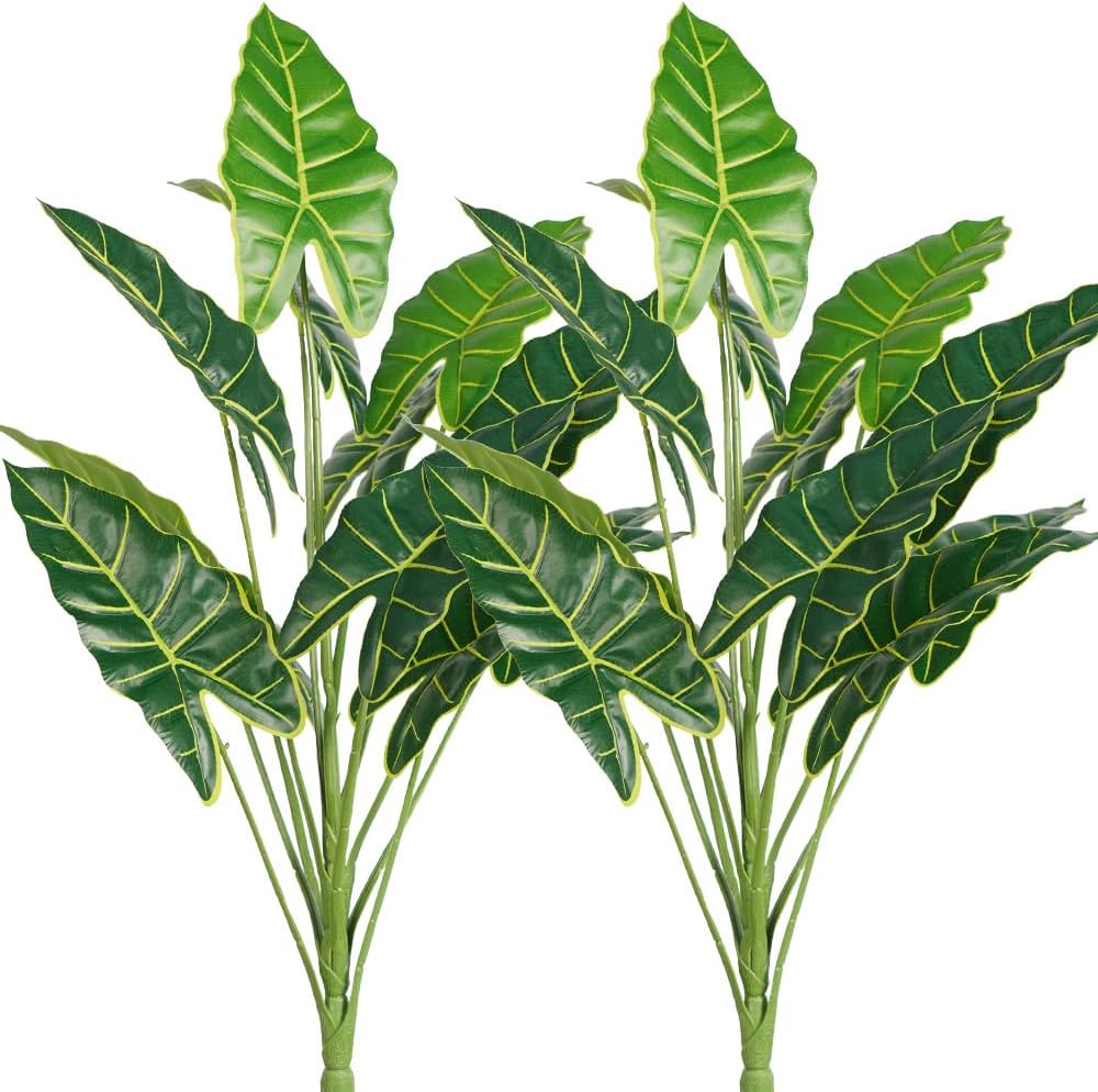 MelorcaGuilla 2PCS 30 Inch Fake Taro Plants
