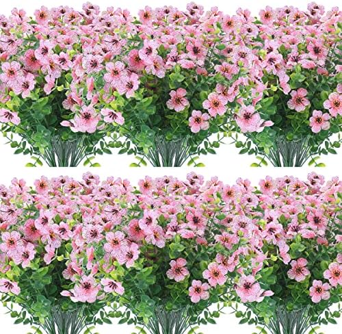 XEOLIAN 12 Bundles UV Resistant Artificial Eucalyptus Flowers