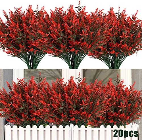 RECUTMS 20 Bundle Artificial Fall Flowers Orange