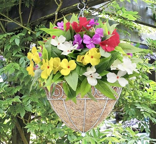 FERIAL 4PCS Artificial Impatiens Bouquet Multicolor