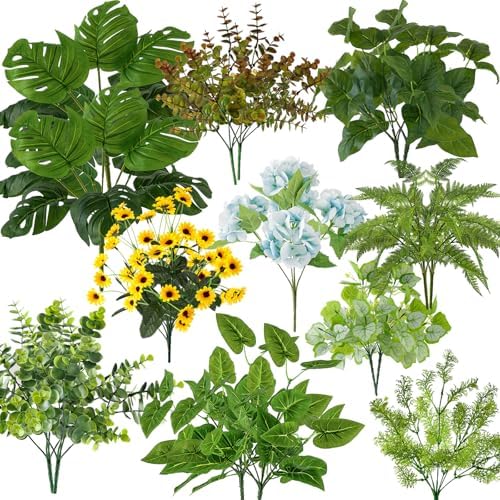 WINTS 17 Piece Artificial Plants Outdoor Decor Set