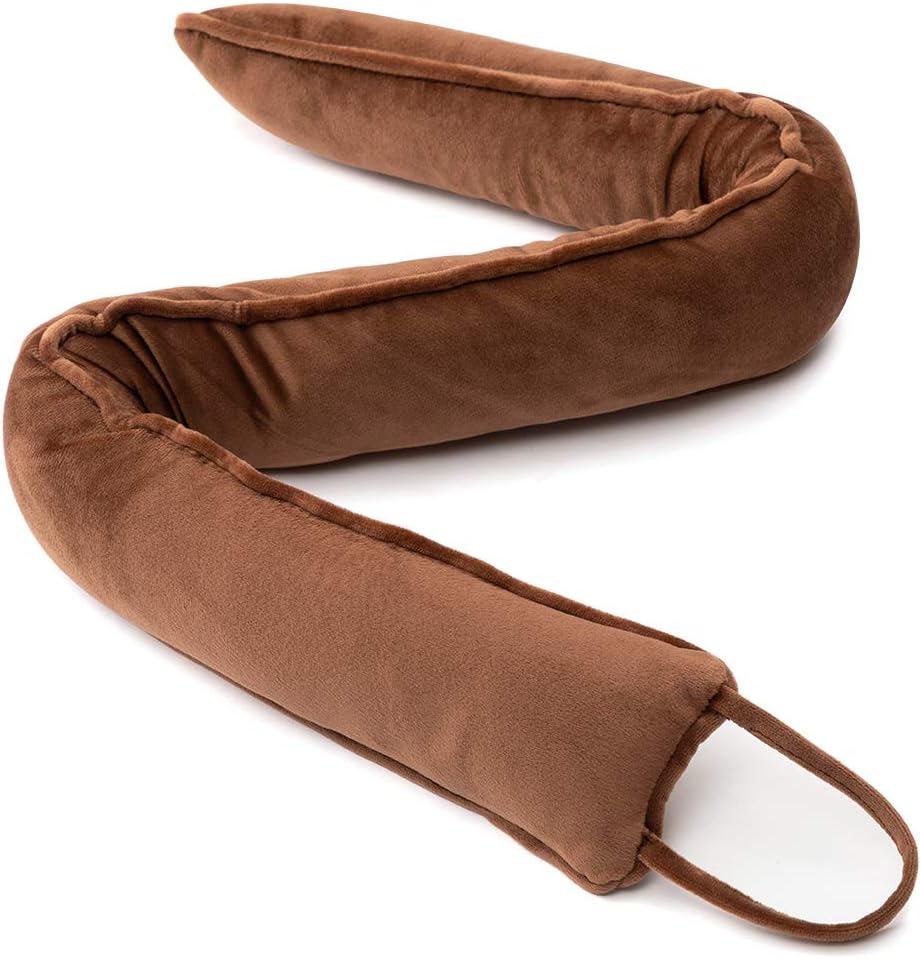 DreamQuil Under Door Snake Draft Stopper 36 Inch Brown