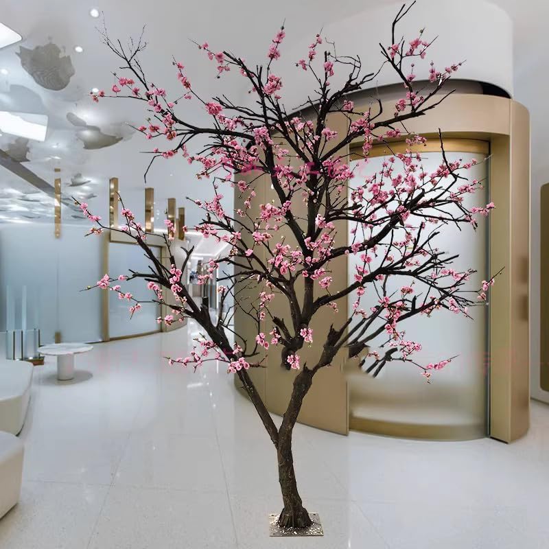 Red Silk Artificial Plum Blossom Flowers 1mx08m