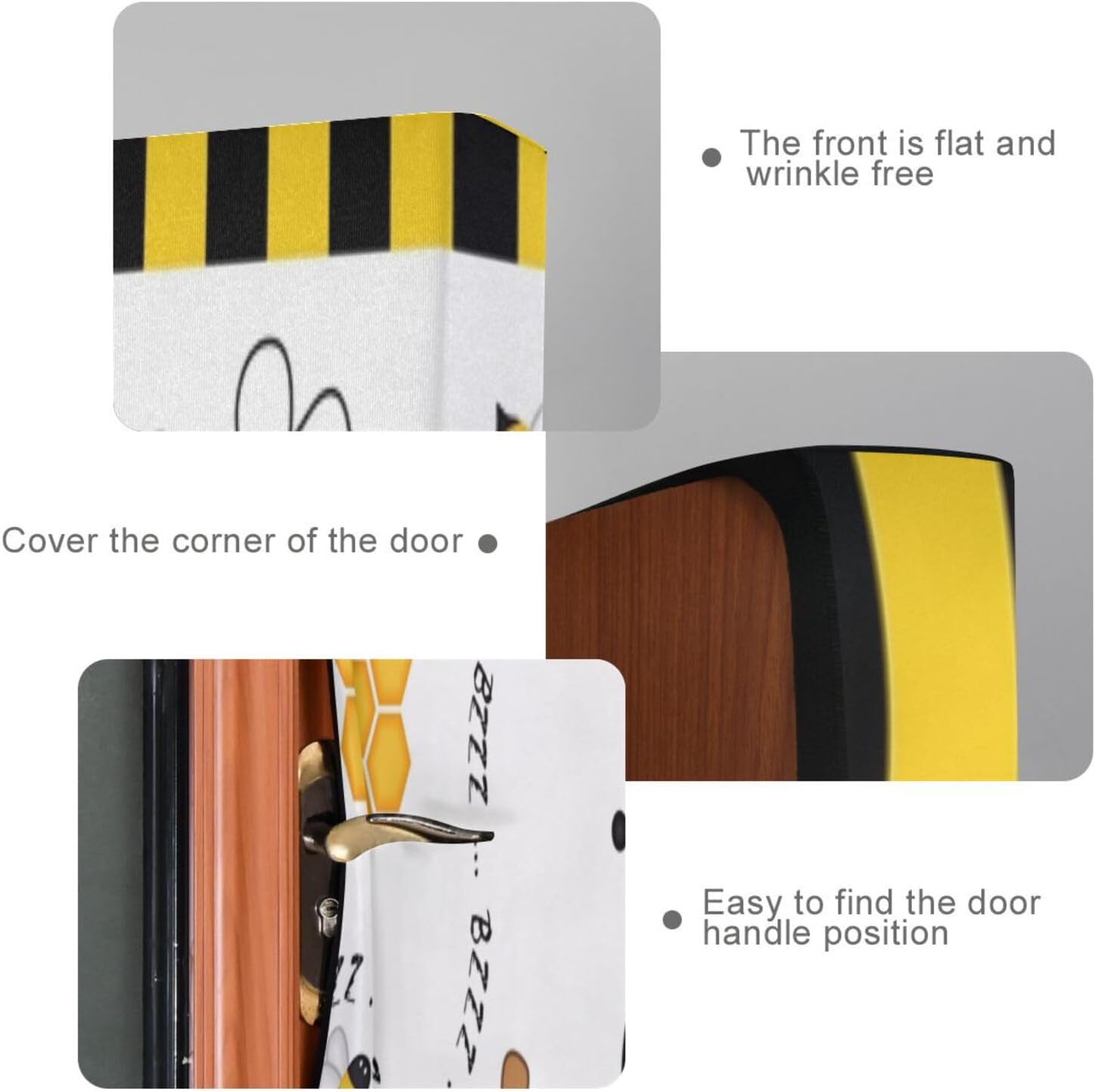Susiyo Bees Flowers Halloween Door Cover 32x79 Inch