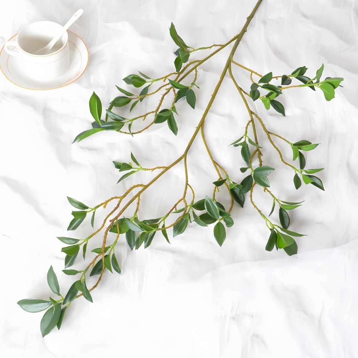 3PCS Artificial Ficus Plant Branches 433 Inch Vase Decor