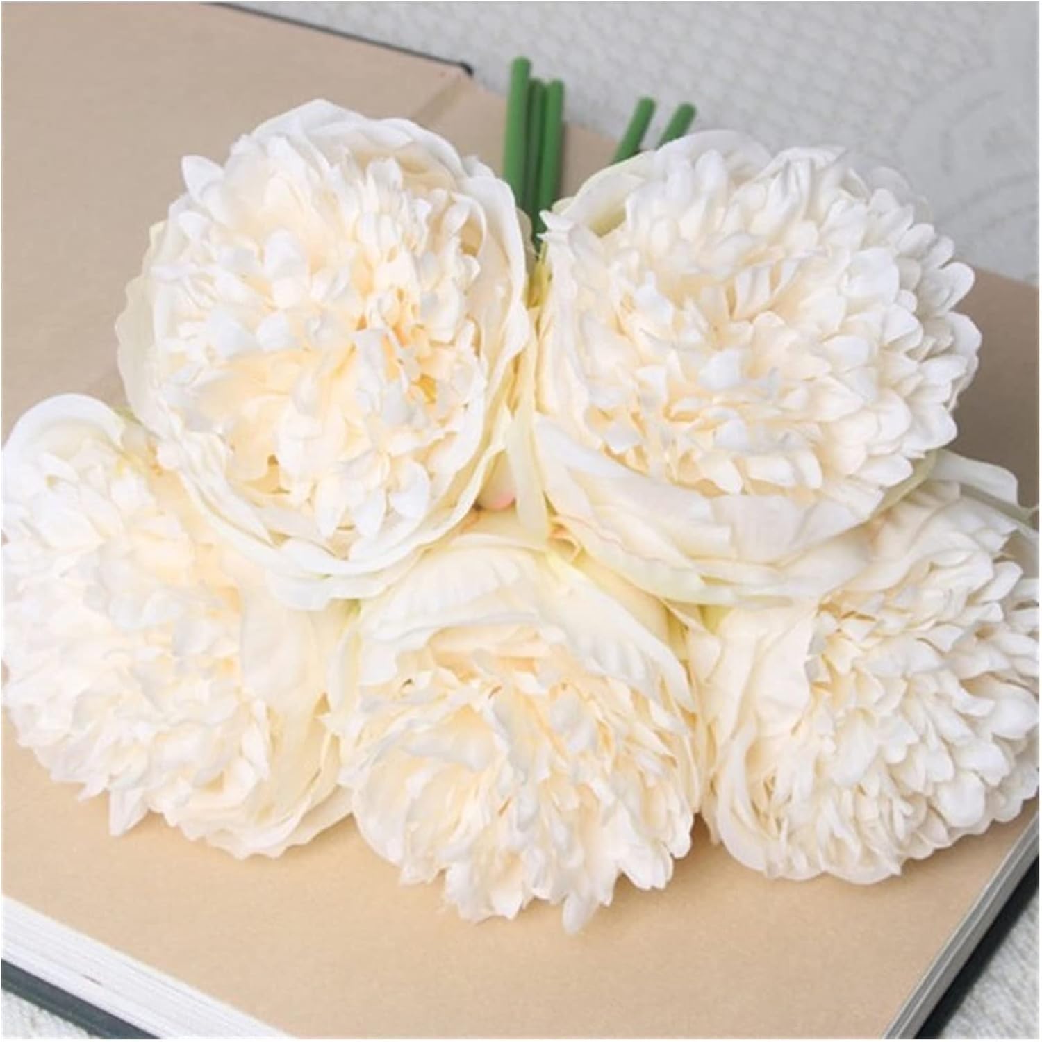 GaRcan Artificial Flowers with Pots 5PCS Peony Wedding Bouquet Decor
