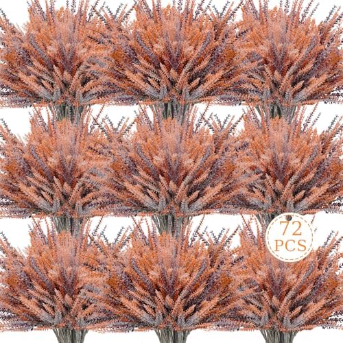 Agusbagli 72 Bundle Artificial Fall Flowers Outdoor Decor