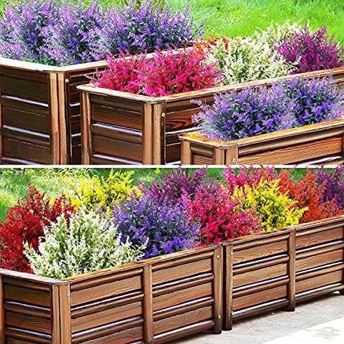 NOV FIRE Artificial Lavender Flowers 10 Bundles UV Resistant